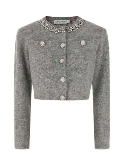 Cropped cardigan SELF PORTRAIT | RS26123CBGREY